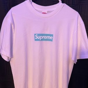 Supreme teal on white bogo